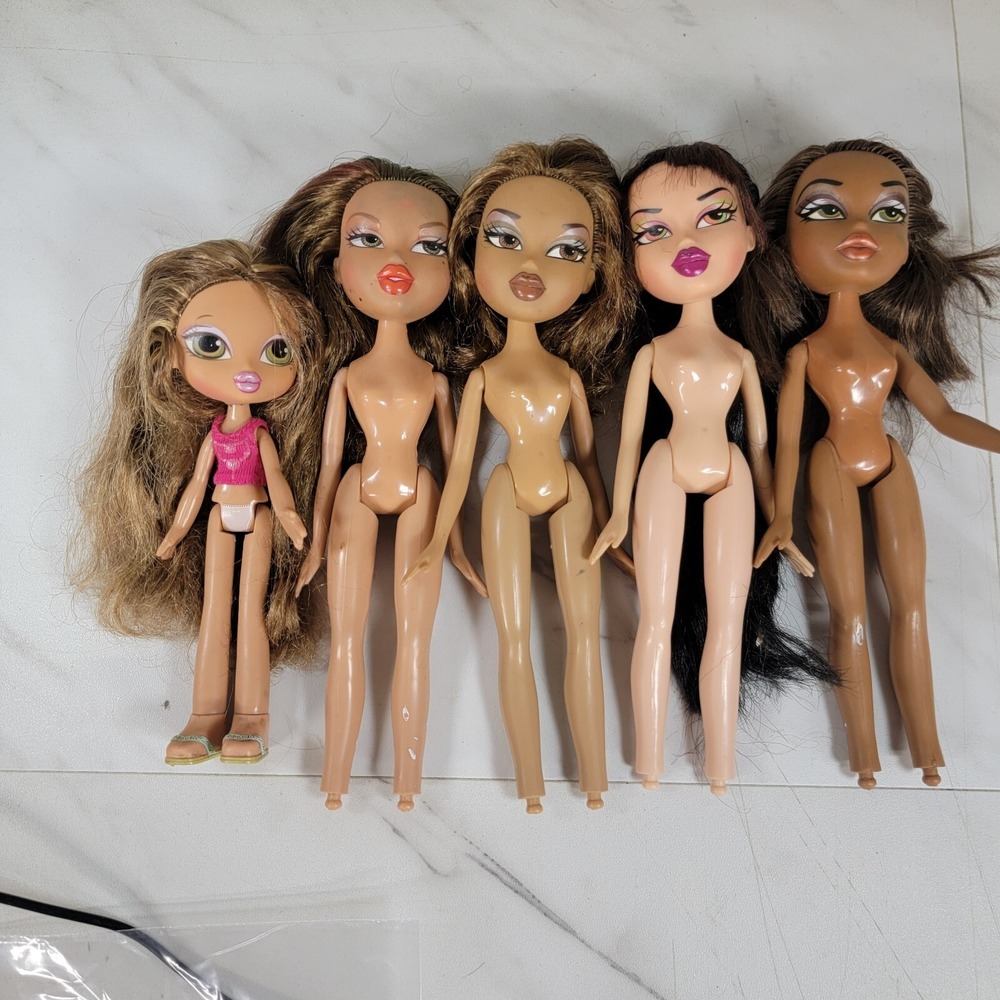 Vintage MGA 2001 LOT 5 Original Bratz Dolls Nude No Feet Y2K‎ Toys